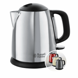 Russell Hobbs Wasserkocher klein [1l] Victory Edelstahl poliert (2400W, Schnellkochfunktion, herausnehmbarer Kalkfilter,außenliegende Wasserstandsanzeige,kleiner Reisewasserkocher) Teekocher 24990-70 1 Liter Edelstahl Poliert Angebot bei HelloDeals