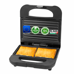 Emerio Sandwichmaker Paninigrill | MADE IN EUROPE | BPA- & PFAS-freie Antihaftbeschichtung von ILAG (Xeradur 2) | hergestellt aus ca. 70% recyceltem Kunststoff - sehr nachhaltig | 700W | ST-130038 Angebot bei HelloDeals
