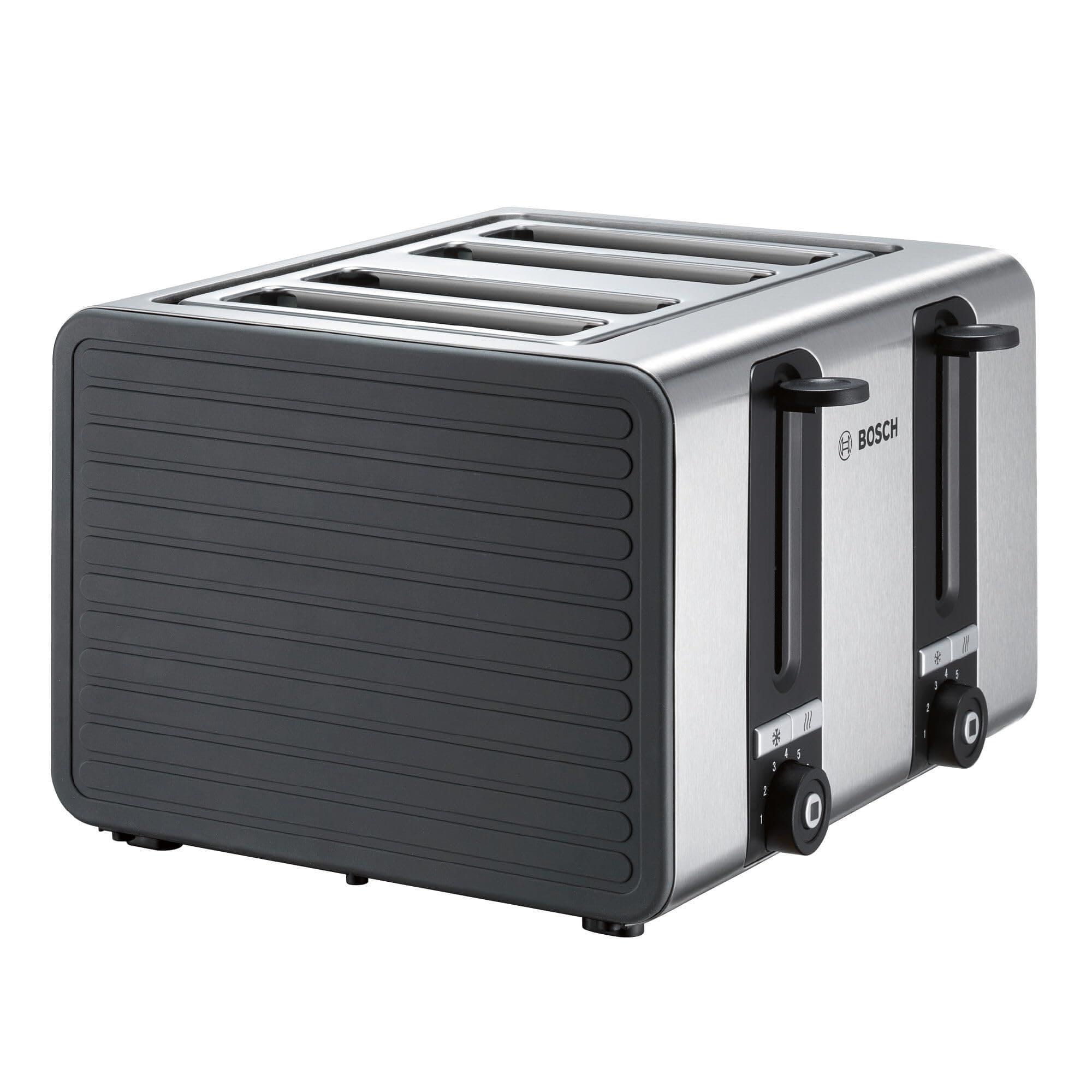 Bosch 4-Schlitz Toaster TAT7S45, mit Abschaltautomatik, mit Auftaufunktion, ideal für 4 Scheiben Toast,1800 W, Edelstahl/grau Single Angebot bei HelloDeals