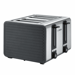 Bosch 4-Schlitz Toaster TAT7S45, mit Abschaltautomatik, mit Auftaufunktion, ideal für 4 Scheiben Toast,1800 W, Edelstahl/grau Single Angebot bei HelloDeals