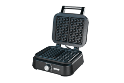 Unold 48275 Belgisches Waffeleisen Brüssel - Doppel-Waffelautomat, Temperaturregler zur Einstellung des Bräunungsgrades, Antihaftbeschichtete Platten, Teigauffang- Vorrichtung, 1.500 Watt, Schwarz Angebot bei HelloDeals