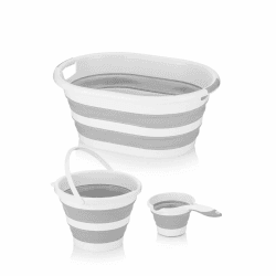 3er-Set Collapsible Plastic Laundry Basket, Foldable Pop Up Storage Container/Organizer, Portable Washing Tub, Space Saving Hamper/Basket (Ubergrob) Angebot bei HelloDeals