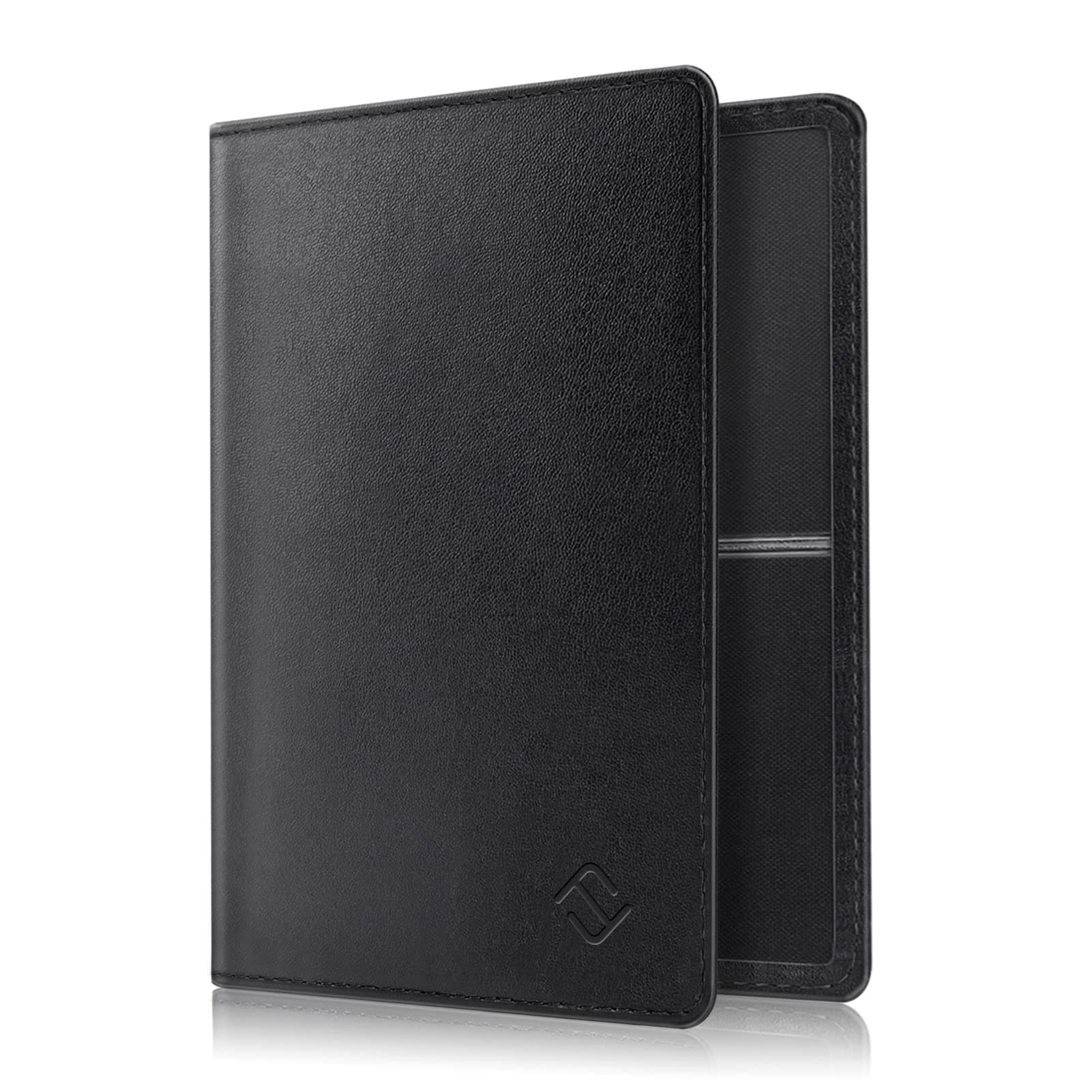 FINTIE Fahrzeugschein Hülle für Zulassungsbescheinigung - Ultradünne Leichte Fahrzeugscheinetui Kreditkartenetui aus Kunstleder Tasche für KFZ Fahrzeugschein/Ausweis/Karten, Schwarz *Schwarz Angebot bei HelloDeals