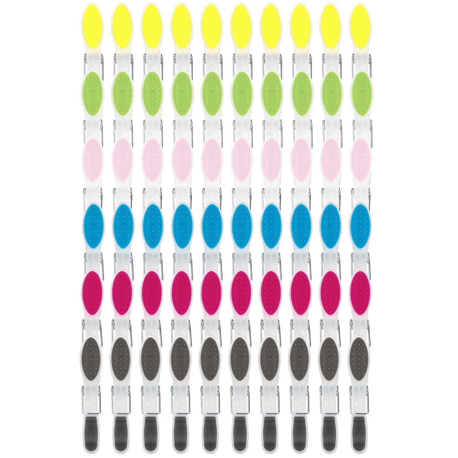 60 Stück Wäscheklammern bunt,rutschfeste Wäscheklammern,Wäscheklammern Plastik,Hinterlässt Keine Spuren, für Wäscheleine oder Wäscheständer,Handtuch, Kleidung, Socken Angebot bei HelloDeals