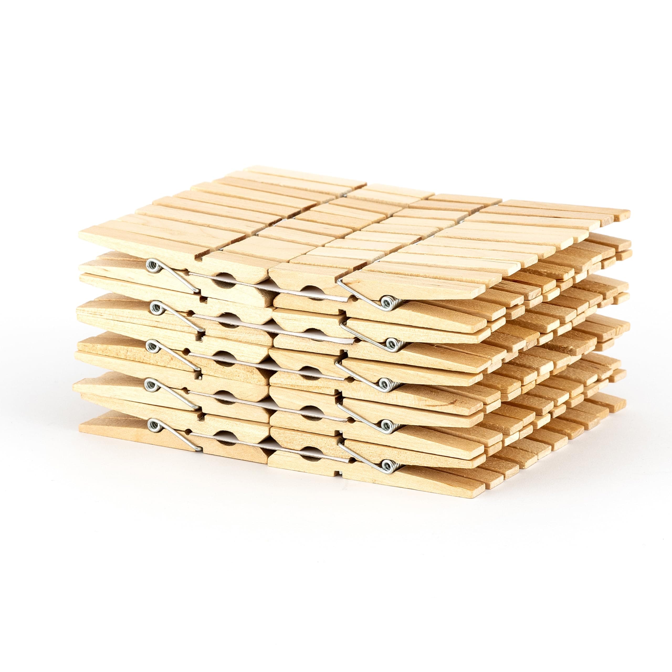 100 Stück Wäscheklammern Holz - FSC®-Zertifiziert – Nachhaltige Holzklammern groß, Holzwäscheklammern aus Bambus, 6 cm Länge, Holzkluppen, Dekoklammern Angebot bei HelloDeals