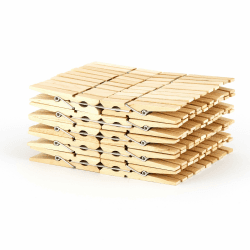 100 Stück Wäscheklammern Holz - FSC®-Zertifiziert – Nachhaltige Holzklammern groß, Holzwäscheklammern aus Bambus, 6 cm Länge, Holzkluppen, Dekoklammern Angebot bei HelloDeals