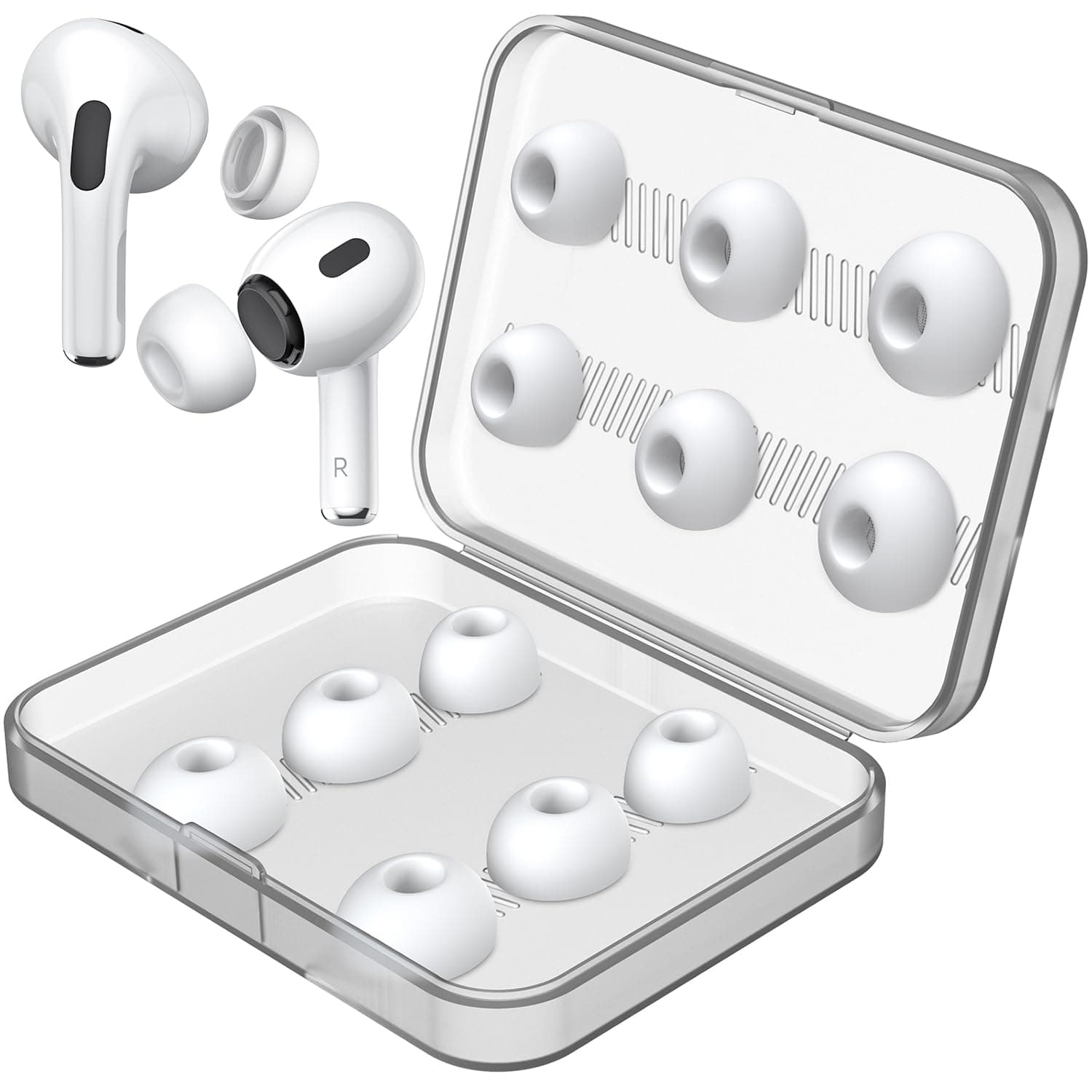 Link Dream 12 Stück Ersatz-Ohrstöpsel kompatibel mit AirPods Pro/AirPods Pro 2 (2. Generation) mit Geräuschreduzierungsloch, Silikon-Ohrstöpselspitzen mit tragbarer Aufbewahrungsbox (S/M/L) (6 Paar) 6Pairs Angebot bei HelloDeals