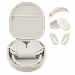 3 in 1 Hülle Cover Und Tragetasche für Apple Airpods Max Kopfhörer, Anti-Kratz-Ohrpolster/Ohrmuschel/Stirnband-Abdeckungs Case Zubehör für Apple Airpod Max (Sternenlicht Etui & Silikonhülle) Angebot bei HelloDeals