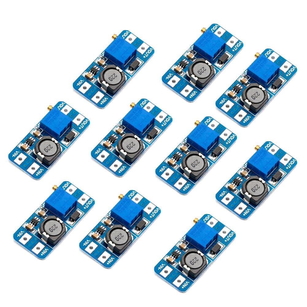 10 pcs DC-DC Step Up Boost Converter，Einstellbare Spannungsreglerplatine Booster Power2V-24V bis 5 V-28 V，Netzteil Power Module Kompatibel für Arduino Angebot bei HelloDeals