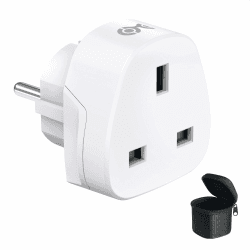 Cable Matters Steckeradapter von Großbritannien nach Europa, geerdeter Reiseadapter von Großbritannien nach Europa, Stecker Typ F für DE, FR, ES, at, GR, PT und weitere Länder Angebot bei HelloDeals