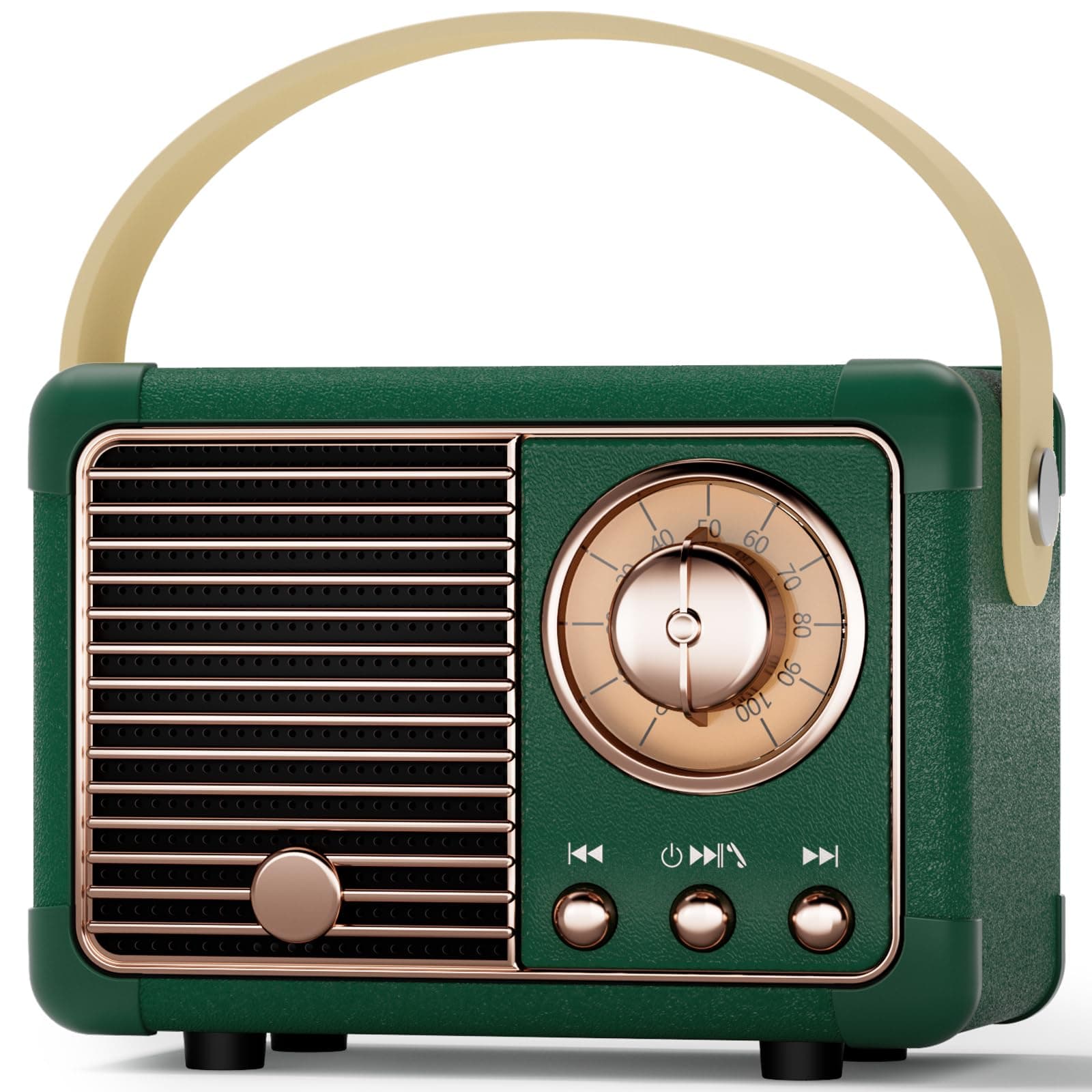 Mini Tragbarer Bluetooth Lautsprecher Coolen Retro Bluetooth Lautsprecher Perfekt für Zimmer Deko,Büro Deko,Wohnzimmer Deko Modern Musikbox Kindergeburtstag Gastgeschenke,Geschenke(Grün) Angebot bei HelloDeals