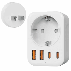Adapter Japan, 5 in 1 Reiseadapter Japan mit 1 AC & 2 USB-C & 2 USB-A (17W), 2-Polig Typ A Stecker für USA, Kanada, China, Japan,Thailand, Mexiko, die Philippinen - Reisestecker Typ A Angebot bei HelloDeals