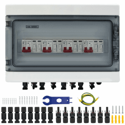 Überspannungsschutz PV, DC Überspannungsschutz PV 40A/1000V, (4 in 4 Out) Solar Anschlusskasten, Solar Überspannungsschutz, Solar Blitzschutz IP65 Wasserdicht Angebot bei HelloDeals