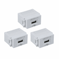 USB Stromversorgungsmodul 3 Stück, USB Unterputz Netzteil: 220V-Steckdose auf 5V-Transformator, 2.1A USB-Ladesteckdose Schaltadapter für USB-Geräte Smartphones Angebot bei HelloDeals