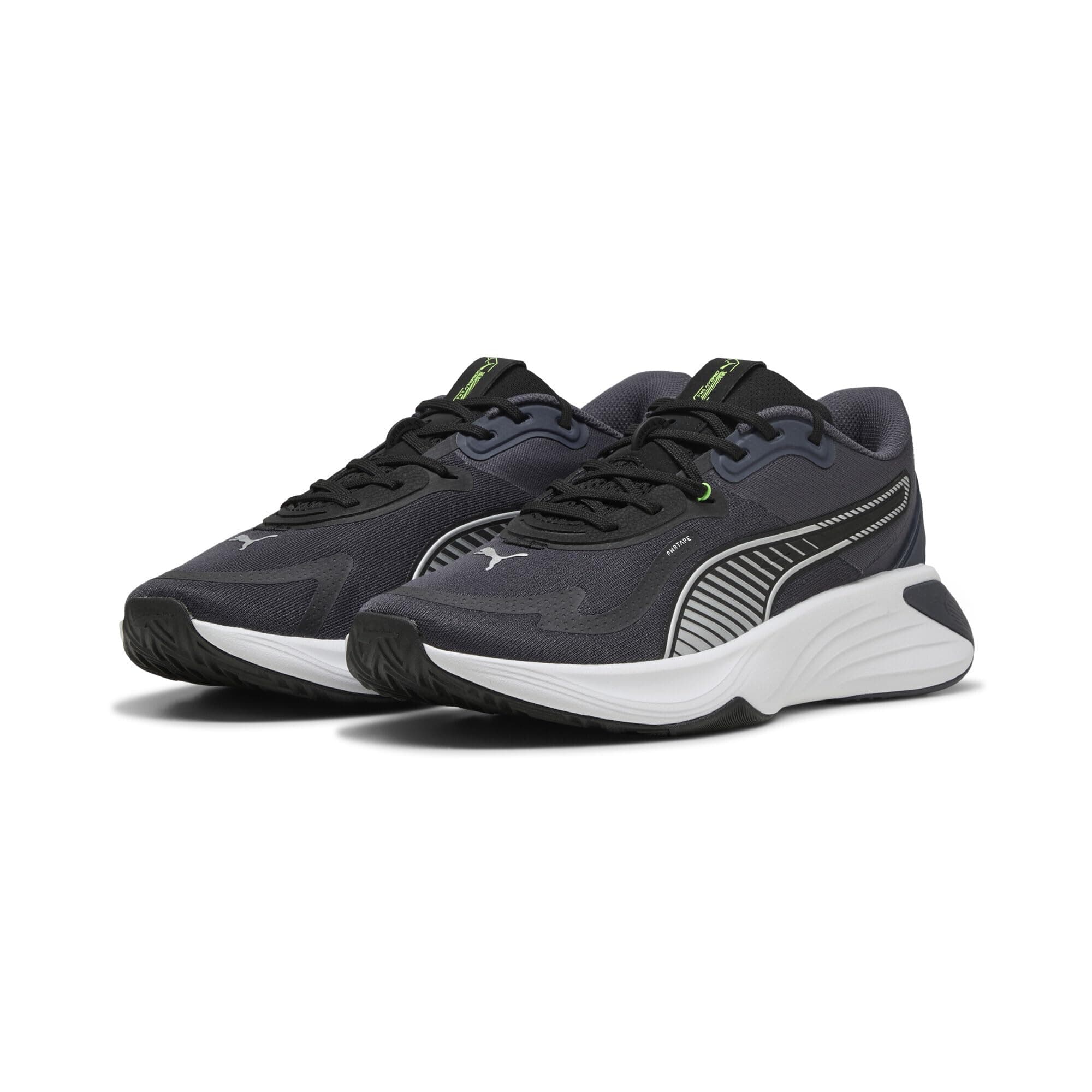 PUMA PWR HYBRID TR, Unisex Crosstrainer, Galactic Gray-PUMA Black-Green Glare, Angebot bei HelloDeals