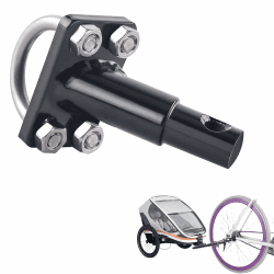 Fahrradanhänger Kupplung, Anhänger Adapter Hundeanhänger mit Sicherungsstift, Universal Fahrrad Anhängerkupplung für Hunde Anhänger Hundewagen Angebot bei HelloDeals