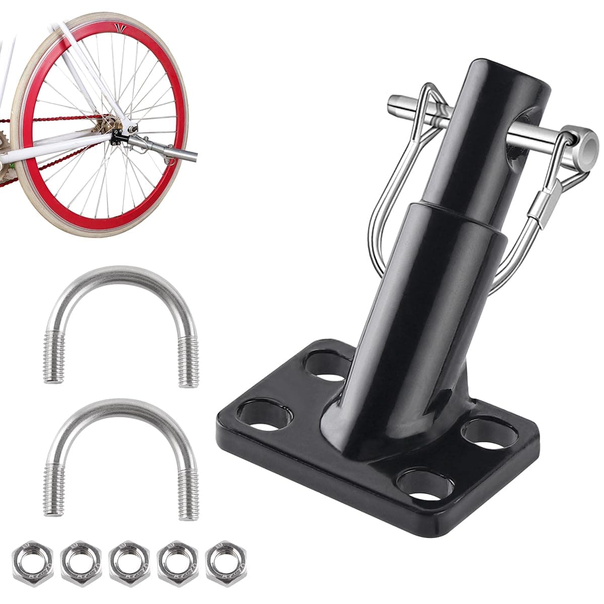 Fahrrad AnhäNgerkupplung mit Sicherungsstift, Adapter Kupplung für FahrradanhäNger, Kupplung hundeanhänger, für Kinderwagen, Fahrrad-Kinderanhänger, Lastenanhänger, Outdoor, Den Täglichen Transport Angebot bei HelloDeals