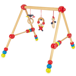 Bieco Spieltrapez höhenverstellbar | Spielbogen Baby Holz | Spielebogen Holz Baby | Spieltrapez Holz | Baby Mobile Holz | Activity Center Baby Gym | Holzspielzeug Baby | Baby Spielzeug First Gym Rot höhenverstellbar Angebot bei HelloDeals