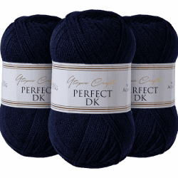 Utopia Crafts DK Double Knitting Yarn 3x 100g (Navy Blue) Angebot bei HelloDeals