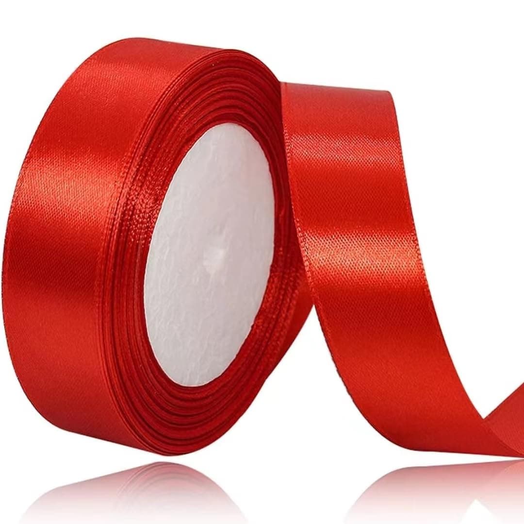 Geschenkband Rot 25 mm Breit,23 Meter Satinbänder Rot Stoff Schleifenband Kunsthandwerk, Kränze, Hochzeitsdekoration, Weihnachten, Haarbögen, Blumensträuße, Geburtstag und Geschenkverpackung Rot 25mm×23m Angebot bei HelloDeals