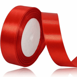 Geschenkband Rot 25 mm Breit,23 Meter Satinbänder Rot Stoff Schleifenband Kunsthandwerk, Kränze, Hochzeitsdekoration, Weihnachten, Haarbögen, Blumensträuße, Geburtstag und Geschenkverpackung Rot 25mm×23m Angebot bei HelloDeals