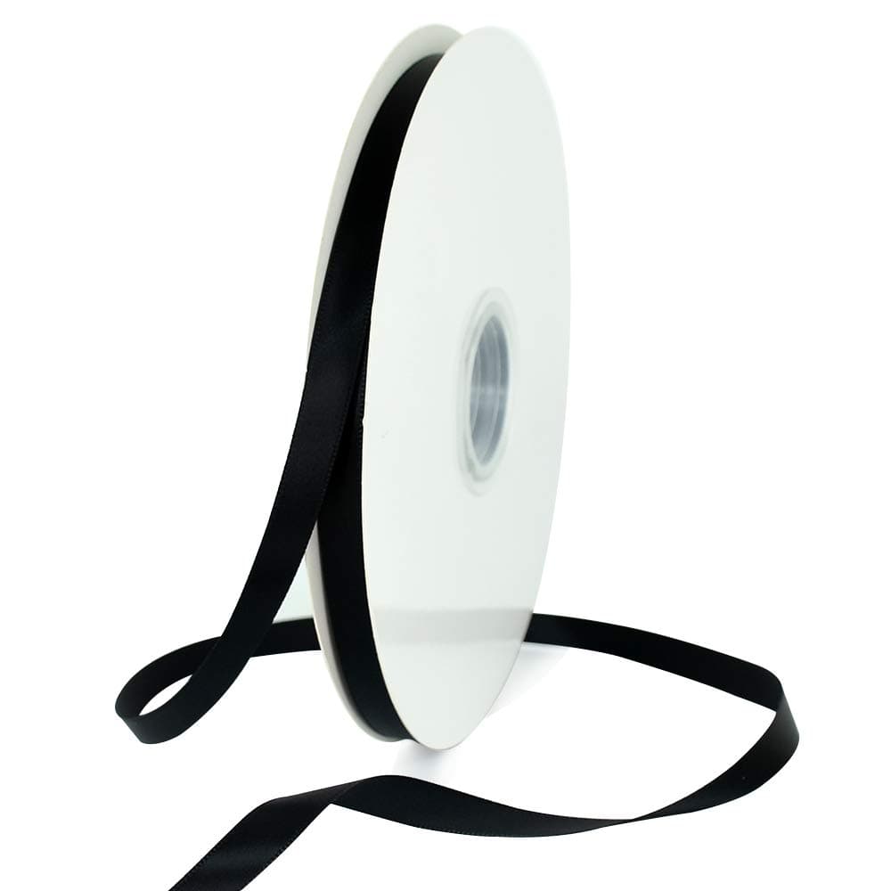 TONIFUL Satinband schwarz 10mm, 91 Meters Dekoration Geschenkband Fein Schleifenband, Stoffband für Hochzeit, Taufe und Geburtstag Geschenke Der Valentinstag Verpackung von Geschenken 3/8 in x 100 yds Black Angebot bei HelloDeals