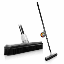 BigDean Gummibesen mit Stiel ausziehbar bis 150 cm – Besen für Haare & Made in Germany Angebot bei HelloDeals