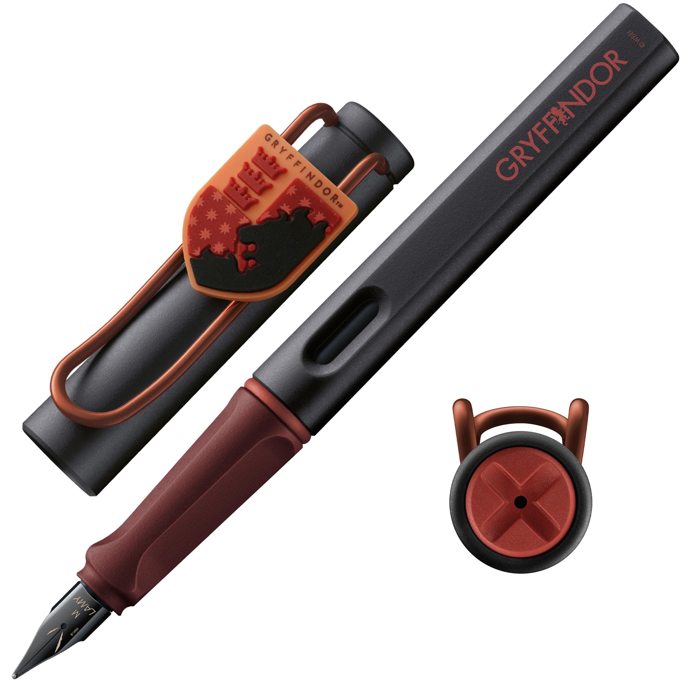Lamy safari Harry Potter Gryffindor Füller – Special Edition Füllhalter mit Wappen des Hauses - Stahlfeder in Strichbreite M – mit ergonomischen Griff – inkl. Tintenpatrone T10 blau – Rechtshänder Gryffindor Feder Medium Angebot bei HelloDeals