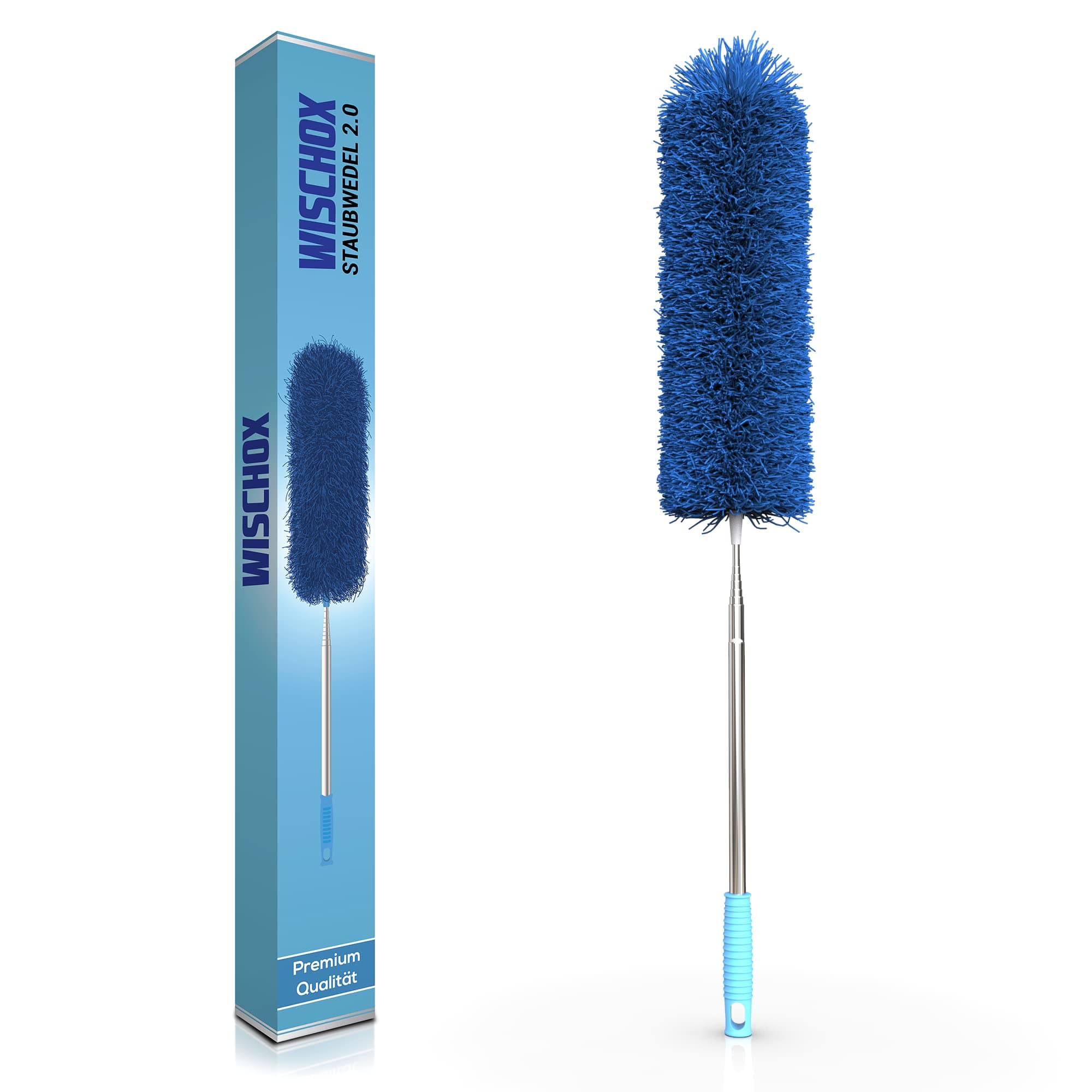Premium Teleskop Staubwedel I Mikrofaser waschbar I Teleskop Stange extra lang 40-280 cm I Spinnenwebenentferner I Staubfänger ausziehbar I Staubbesen I Dust Cleaner Angebot bei HelloDeals