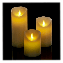 Relaxdays LED Kerzen, 3er Set, mit Timerfunktion & beweglicher Flamme, flammenlose Kerzenlichter, elektronisch, creme Creme 18,5 x 7,5 cm Angebot bei HelloDeals