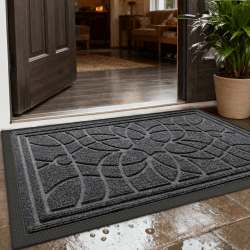 DEXI Fußmatte Außen rutschfest 40 x 60 cm, Schmutzfangmatte Waschbar, wetterfest Fussmatte Innen für Haustür, Balkon oder Terrassentür, Grau Grau 40 x 60 cm (Rechteckig) Angebot bei HelloDeals