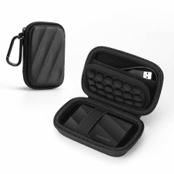 SSD Tasche für Samsung T9/T7 Shield/T7/T7 Touch, Externe Festplatte SSD 1TB, 2TB, 4TB Harte Tragetasche Hülle Case Reise Tragen Etui (Schwarz) Angebot bei HelloDeals