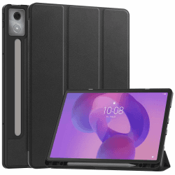 EasyAcc Hülle für Lenovo Idea Tab Pro 12.7 Zoll 2025 mit Stifthalter TB-373FU TB-375FC, Ultra Dünn mit Standfunktion Slim PU Leder Schutzhülle (Schwarz) Angebot bei HelloDeals