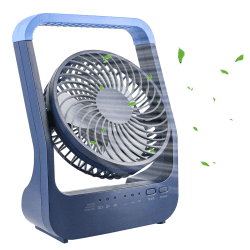 Tischventilator USB 20000mAh Mini Ventilator, Ventilator Klein Leise 3 Geschwindigkeiten 180° drehbar, Lange 200 Stunden Arbeitszeit, USB Desk Fan Einfach zu Tragen für Büro Zuhause und im Freien Blau Angebot bei HelloDeals