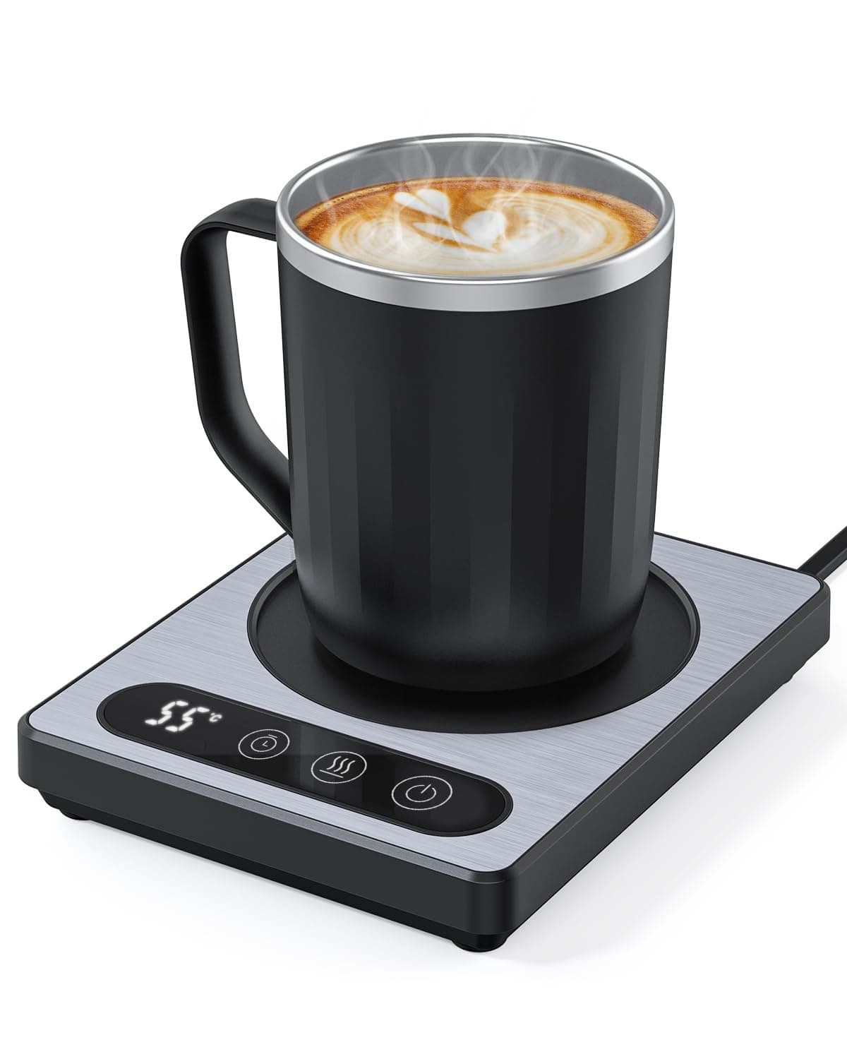 Maestri House Kaffeetassenwärmer mit 4 Temperatureinstellungen und 1-12-Stunden-Timer für den Schreibtisch, elektrischer tragbarer Getränkewärmer für Zuhause und das Büro Angebot bei HelloDeals