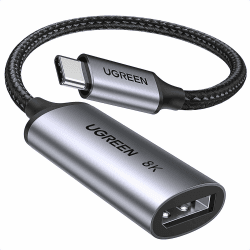UGREEN USB C auf DP1.4 Adapter 8K@60Hz 4K@240Hz Thunderbolt auf DisplayPort HDR VRR Dolby kompatibel mit MacBook Pro Air Mac mini Dell XPS HP Envy iPad Pro Air 5 Surface Go iPhone 17 Mac mini M4 Angebot bei HelloDeals