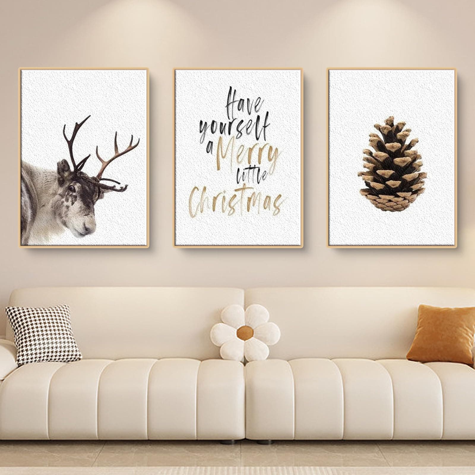 Trayosin 3er Premium Poster Set, Winter-Schnee-Landschaft Bild, Leinwand Gemälde Wandkunst Poster und Druck für moderne Wandbilder Wohnkultur, Weihnachtsdekoration (30x40cm) Angebot bei HelloDeals