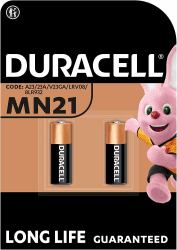 2 x Duracell MN21 (1 Blister mit 2 Batterien) 2 Batterien (A23/23A/V23GA/LRV08/8LR932) Angebot bei HelloDeals