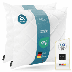 LILENO HOME 2er Set Kissenfüllung 40 x 40 cm - 95°C waschbares Innenkissen geeignet für Allergiker - Polyester Kisseninlet als Couchkissen, Sofa Kissen, Cocktailkissen und Kopfkissen 40 x 40 cm 2er Set Angebot bei HelloDeals