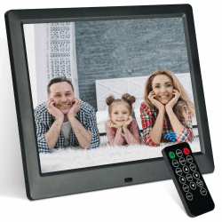TSITSC 8.7 Zoll Digitaler Bilderrahmen, 1024 * 768 IPS-Bildschirm Elektronischer Bilderrahmen Kalender/Uhrfunktion/Musik/Foto-/Videoplayer mit Fernbedienung, unterstützt USB/SD-Karte (Schwarz) 8.7 Zoll Schwarz Angebot bei HelloDeals