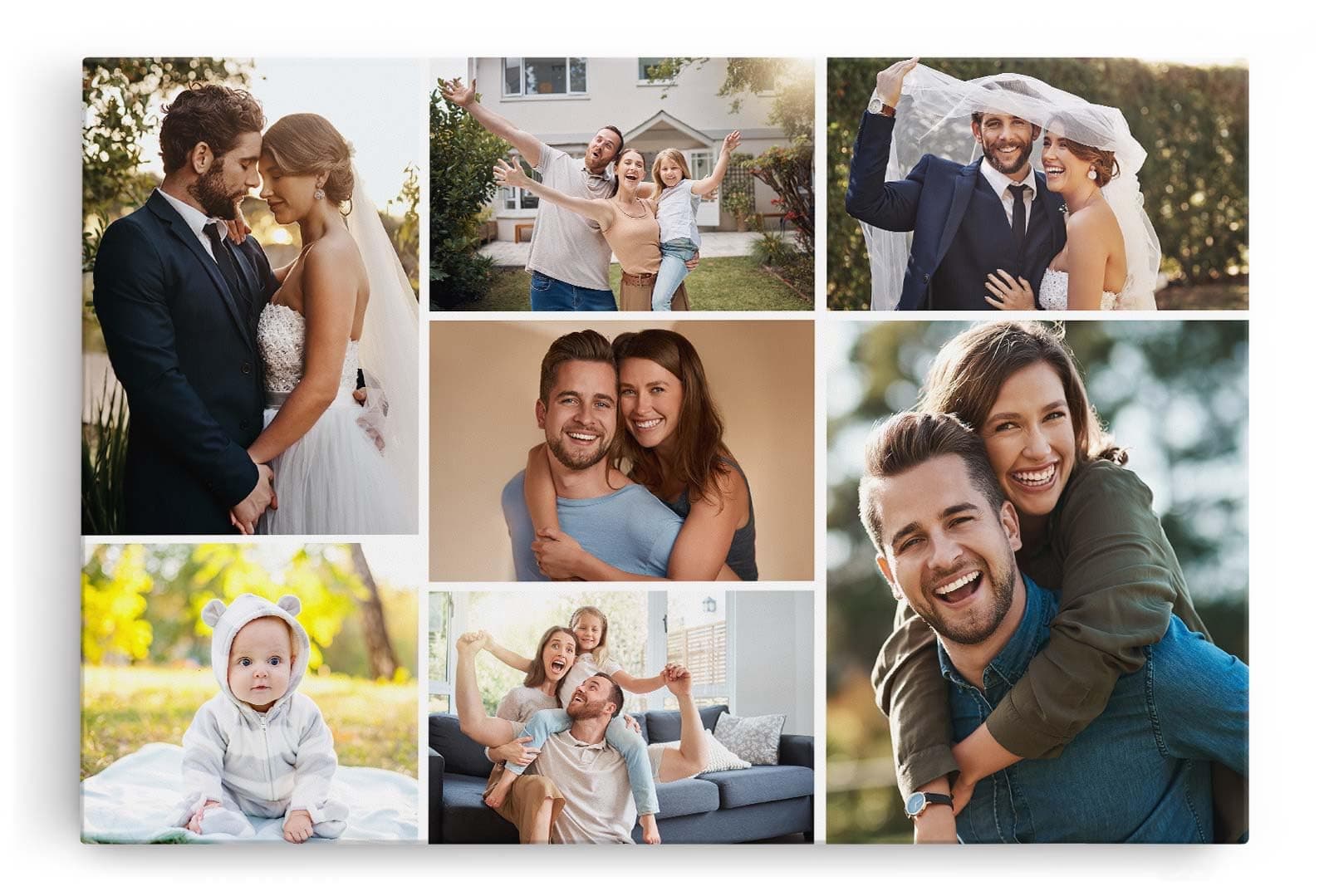 Paul Sinus Wandbild Collage - SOFORT ONLINE Upload - gestalten Sie selbst Ihre Fotos auf Leinwand - in verschiedenen Größen personalisieren Angebot bei HelloDeals