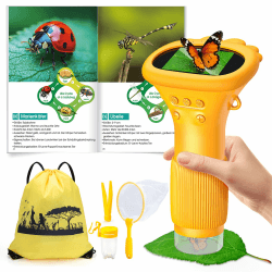 Handheld Kinder Mikroskop Outdoor Entdeckungs Set - Kinder Spielzeug ab 3-12 Jahre Jungen - 2" HD Display, 1000x Vergrößerung - mit Lernhandbuch & Zubehör - Geschenk für Jungen Angebot bei HelloDeals
