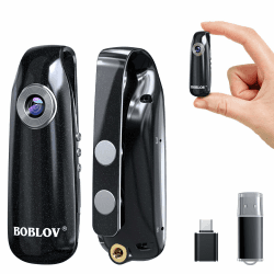 BOBLOV 007 Mini Kamera, 1080P Full HD Bodycam, Körperkamera, Camcorder für Polizei/Motorrad/Fahrrad/Sport (Karte Nicht im Lieferumfang enthalten) Angebot bei HelloDeals