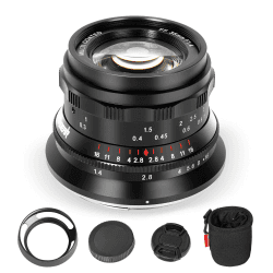 PERGEAR 35mm F1.4 Vollformat-Objektiv mit manuellem Fokus, kompatibel mit Sony E-Mount-Kameras A7RII A7RIII A7RIV A7S A7SII A7SIII A9 A7C A6400 A6000 A6600 A6100 A6500 A6300 (Black) Angebot bei HelloDeals