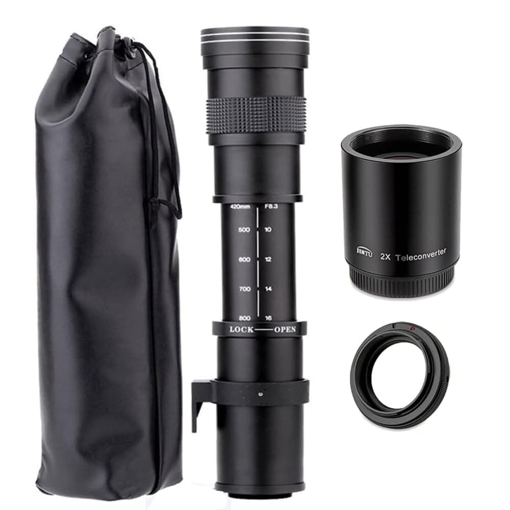 JINTU 420-1600mm f/8.3 HD-Tele Zoom Teleobjektiv für Nikon Digitale SLR Kameras D5600 D5500 D5200 D5300 D5100 D3400 D3300 D3200 D3100 D7200 D7500 D7100 D7000 D750 D600 D90 D800 D810 D5 D4S DF Angebot bei HelloDeals