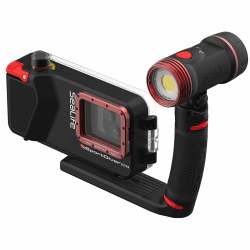 Sealife SportDiver Ultra Unterwasser-Smartphone Gehäuse & Sea Dragon 2500 Lumen Licht, wasserdichte Fotografie, einfache Kamerasteuerung, passend für Smartphones bis zur Größe des iPhone 17 Pro Max Ultra mit Licht Angebot bei HelloDeals