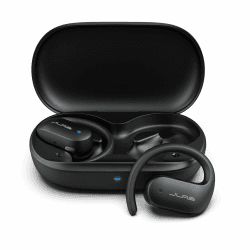 JLab JBuds Open Sport Kopfhörer – Kabellose Open-Ear Sportkopfhörer mit Ohrbügeln, 26 Std. Laufzeit, Bluetooth-Kopfhörer für Läufer und Jogger, IP55 Schweißresistent, Bluetooth Multipoint, Schwarz Angebot bei HelloDeals