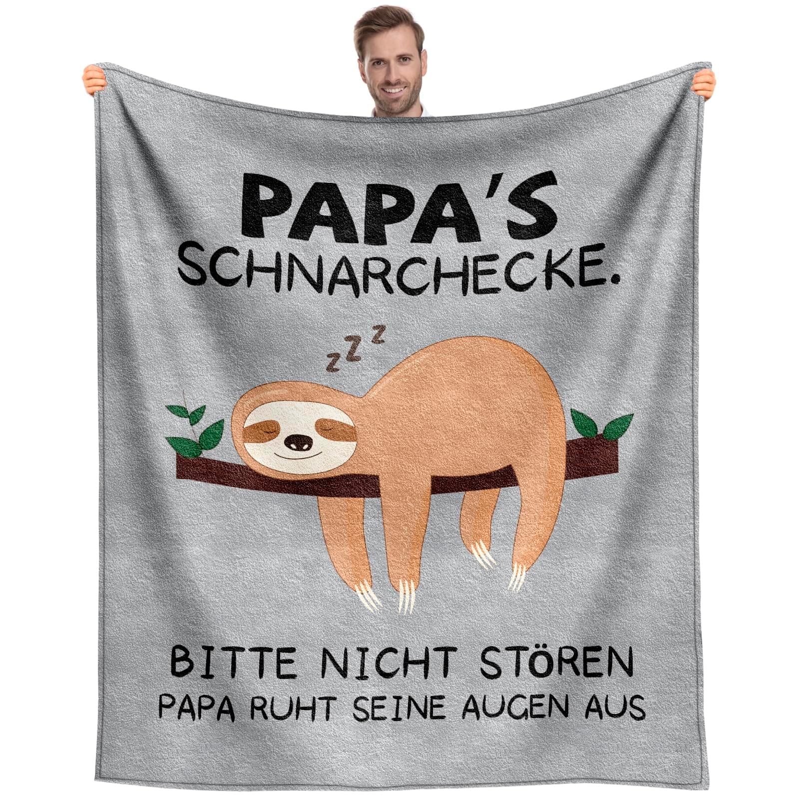 Papa Geschenk 1.3 * 1.5 M Decke Graue-papa Angebot bei HelloDeals
