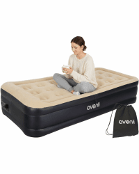 AVENLI Luftmatratze Luftbett selbstaufblasend für 1 Person 196x97x47cm aufblasbare Matratze Gästebett mit integrierter Pumpe extra hohe Liegefläche beflockte Oberfläche für Camping & Zuhause Angebot bei HelloDeals
