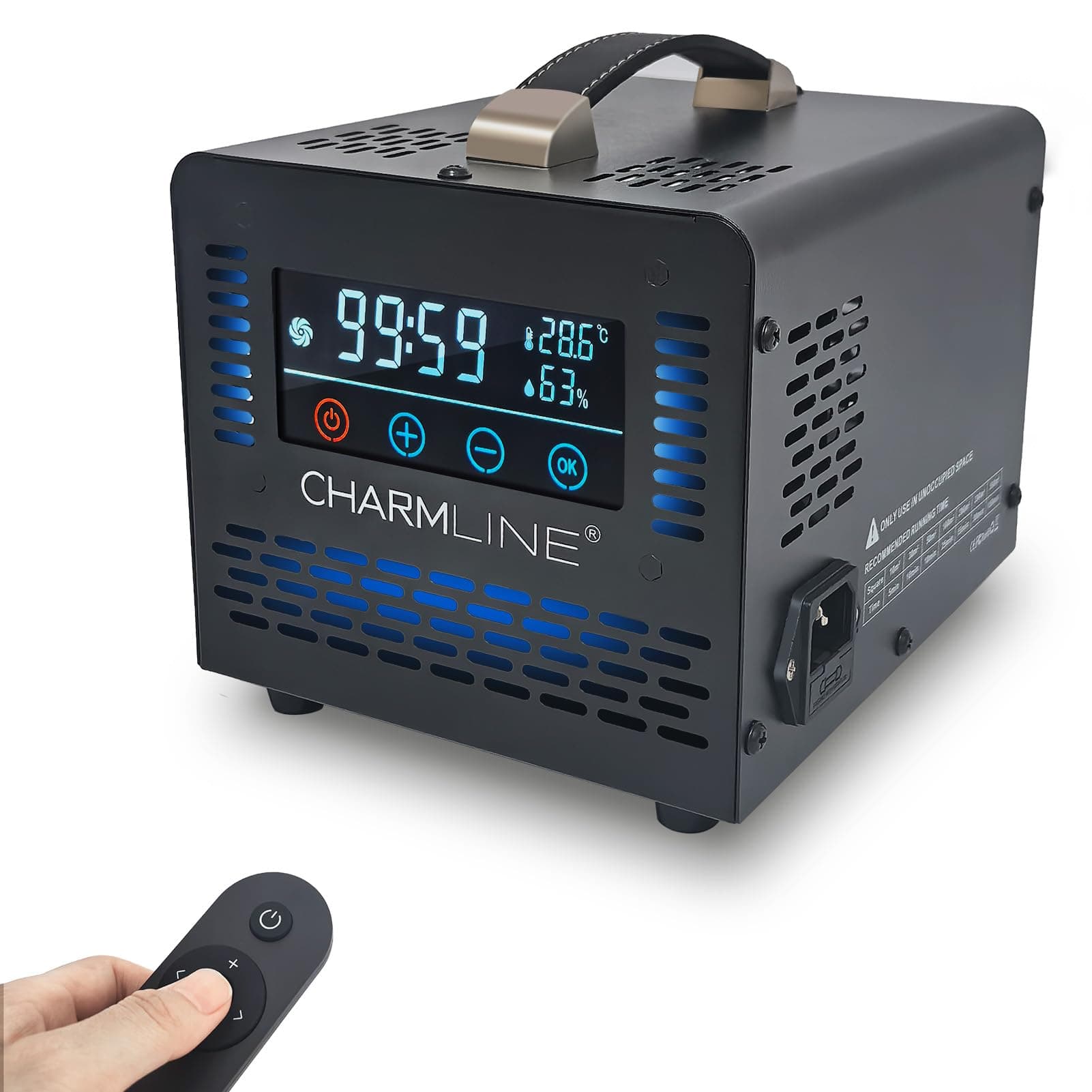 Charmline Smart Ozongenerator 60000mg/h zur Beseitigung von Gerüchen in Zimmern, Autos, Tierbereichen und Kellern, Ozongerät Luftreiniger, Ozongenerator für Auto mit Fernbedienung bis zu 500㎡ Angebot bei HelloDeals